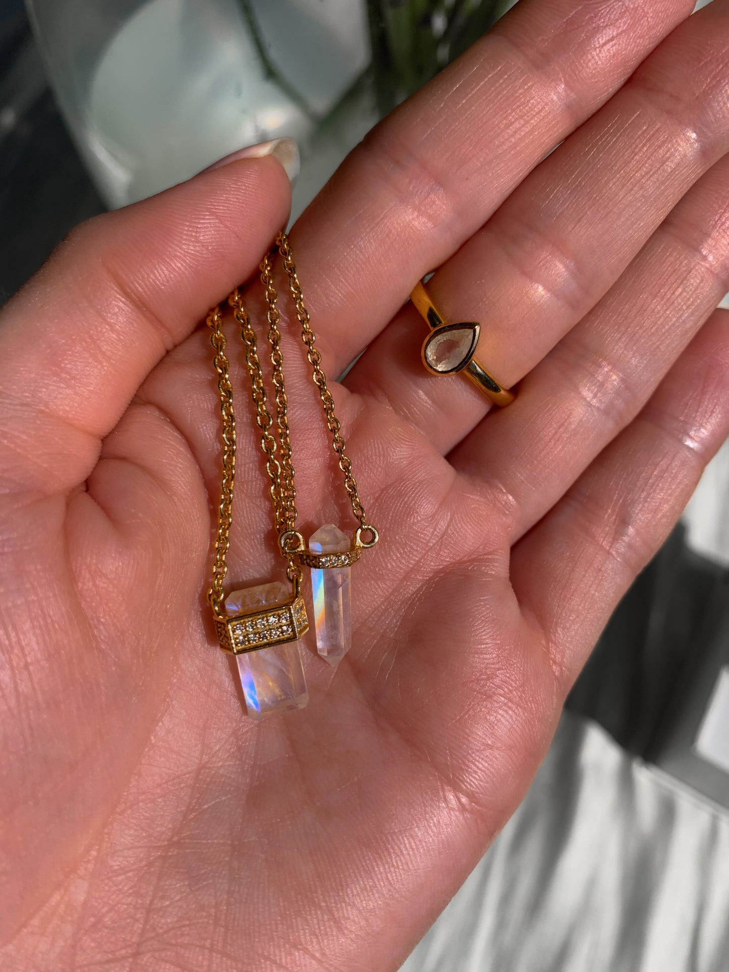 Elysian moonstone necklace