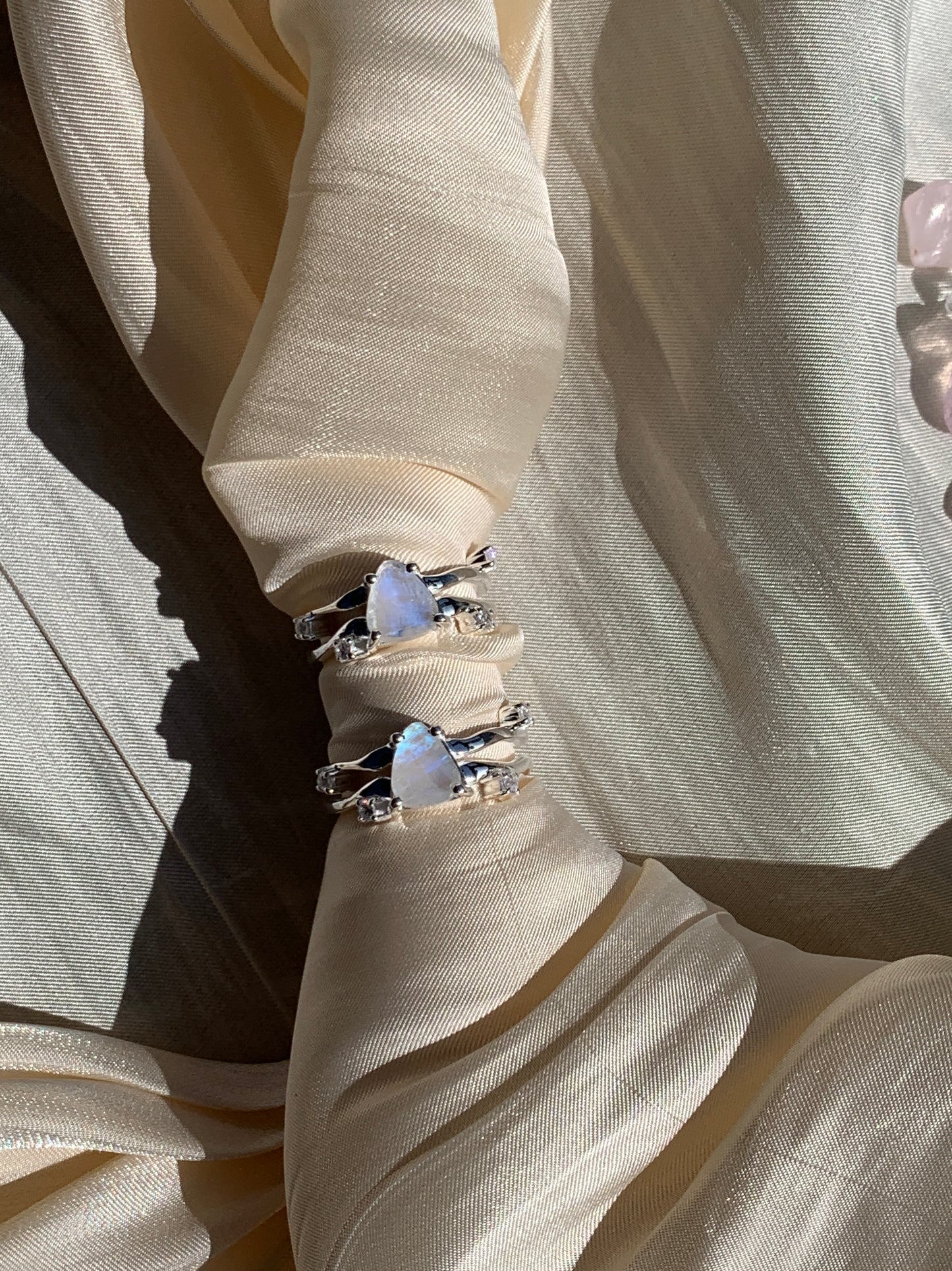 Raw Ethereal Moonstone Ring