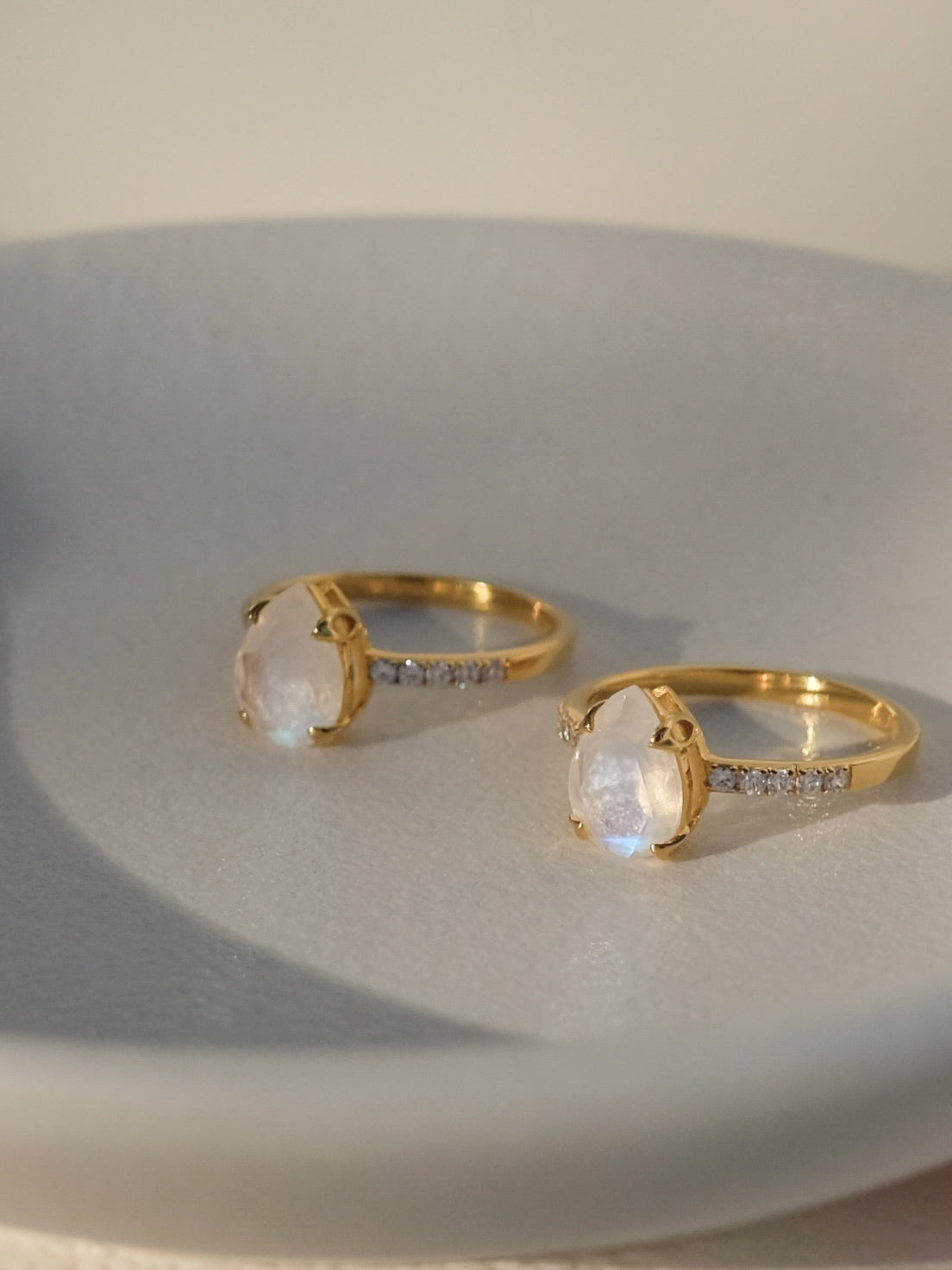 Teardrop Moonstone Ring