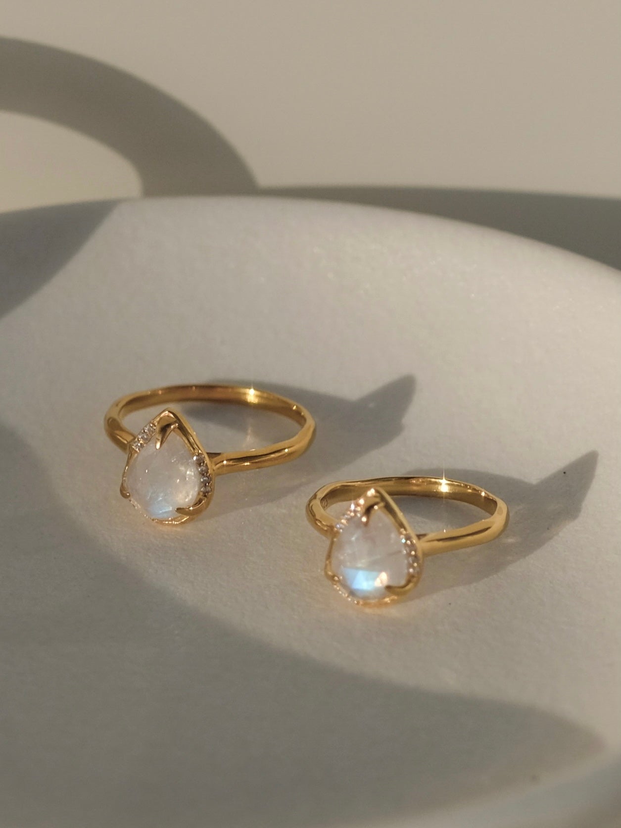 Celestial moonstone ring