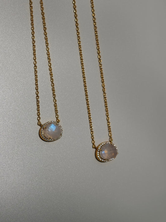 Goddess moonstone necklace