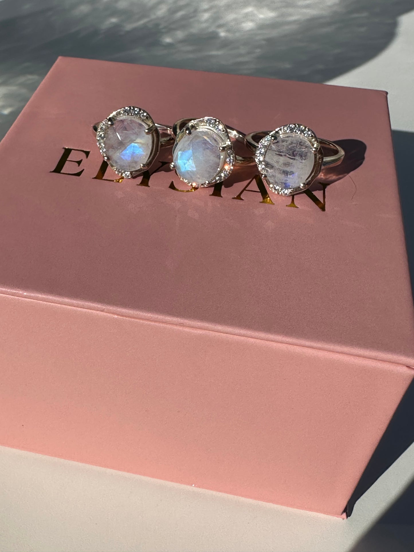 Cosmic moonstone ring grande