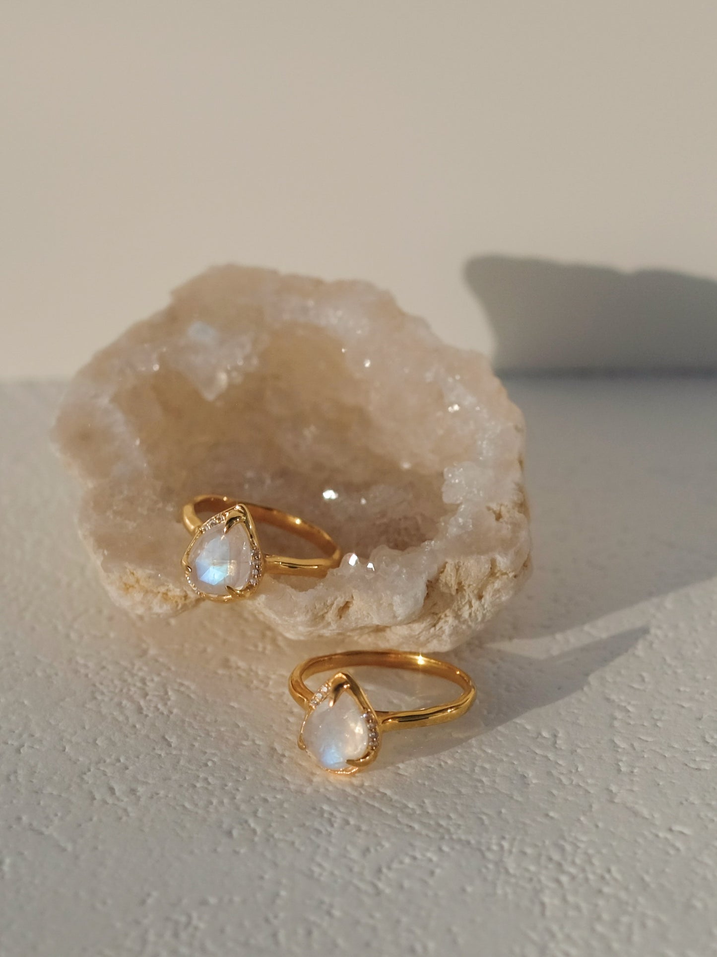 Celestial moonstone ring