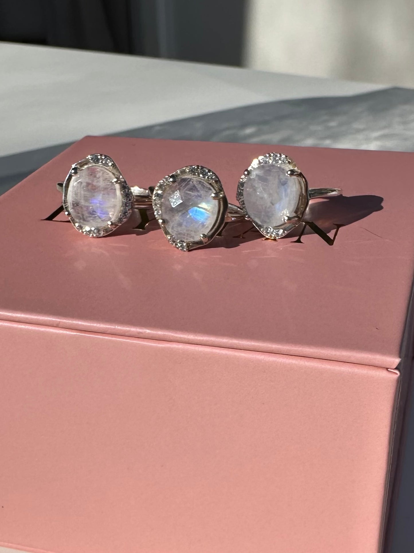 Cosmic moonstone ring grande