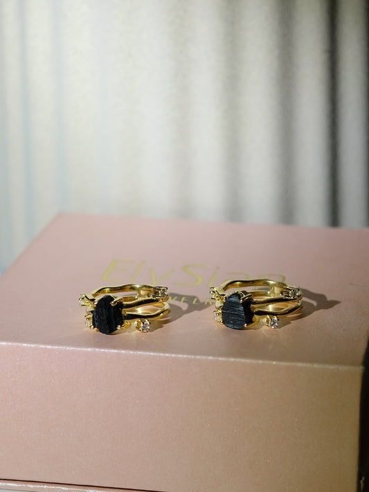 Raw ethereal tourmaline ring