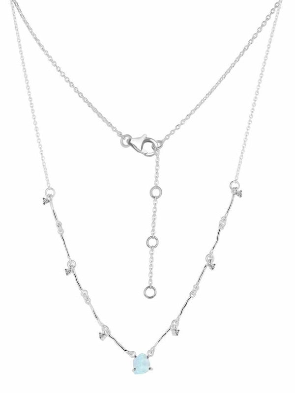 Raw Ethereal moonstone necklace silver