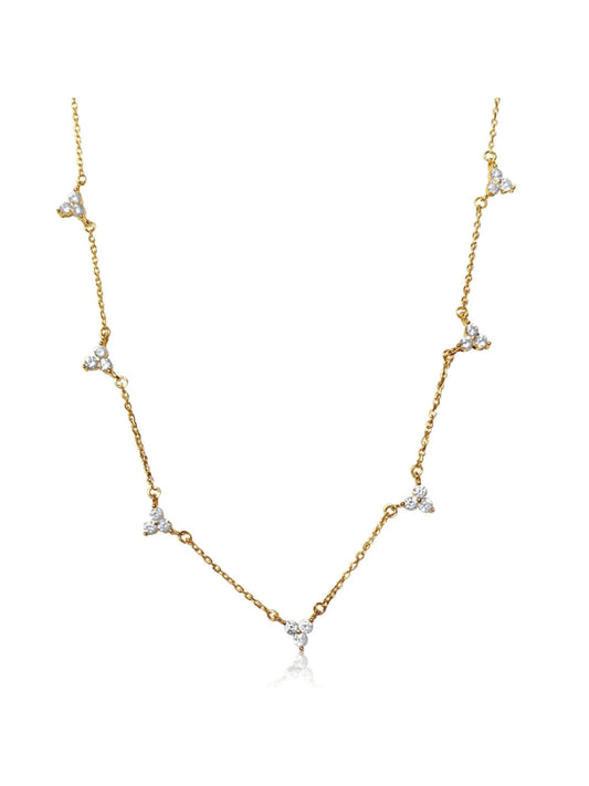 Mini triangle orb necklace